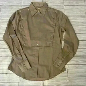 Vintage Ely Championship collection Pearl snap bib shirt